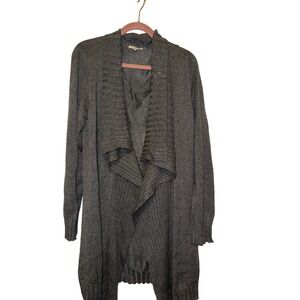 Eileen Fisher Long‎ gray cardigan size large